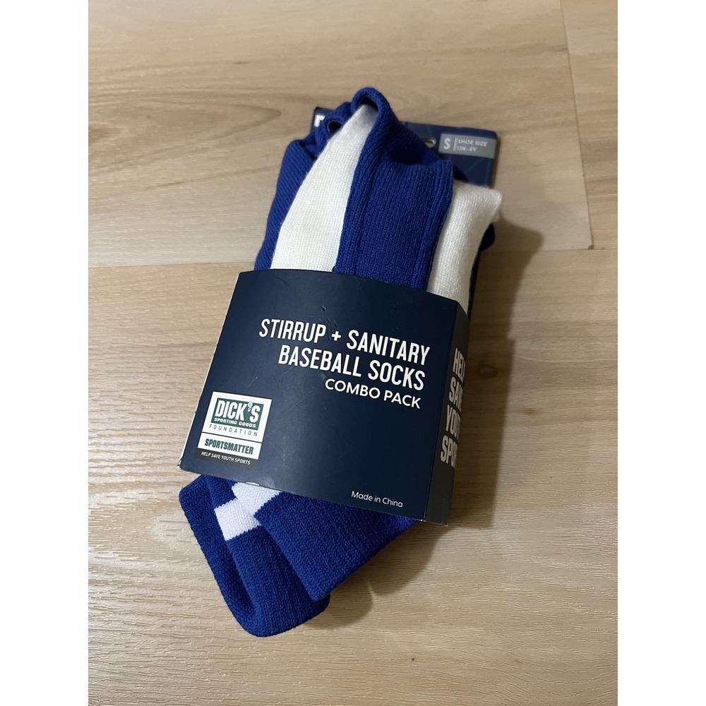 Dick's Sporting Goods Stirrup Sanitary Baseball Socks Kids Small Royal Blue 13-4